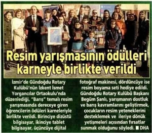 Barış Temalı Resim Yarışması Ödül Törenimiz Basında