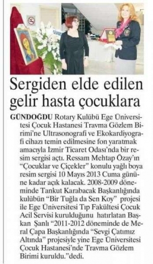 GÜNDOĞDU ROTARY KULÜBÜ BU HAFTA BASINDA